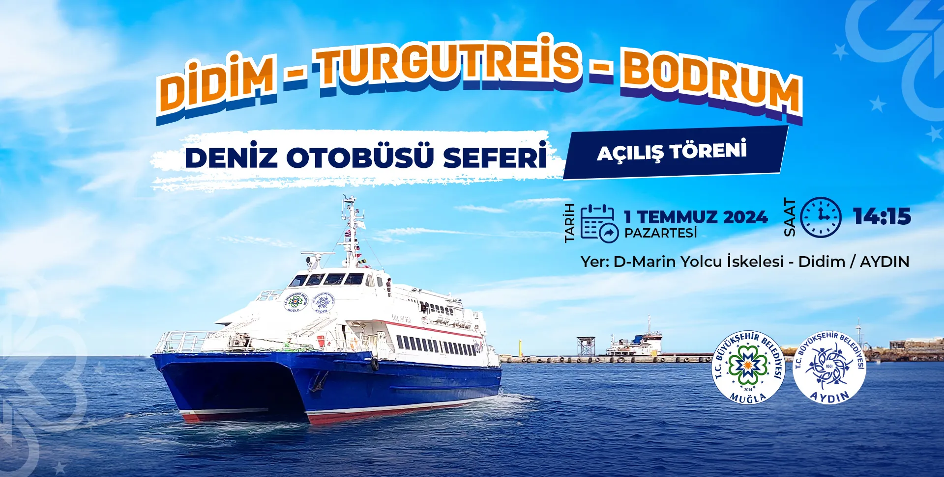 Deniz Otobüs Seferleri 1 Temmuz’da Didim’den Başlıyor